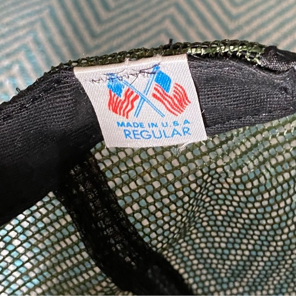 Vintage US Border Patrol Trucker Cap Mesh Green Patch Made in USA SnapBack Retro - Picture 10 of 11